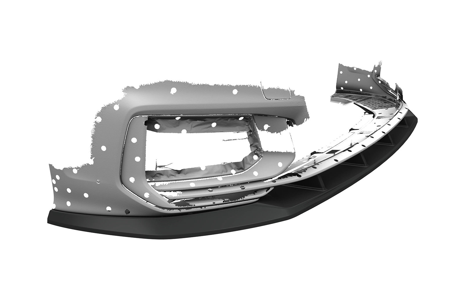 Voorspoiler Audi A6 S-Line / S6 C8 (Typ 4K/F2) Glans Zwart – 2018–2023 (A6) / 2019–2023 (S6)