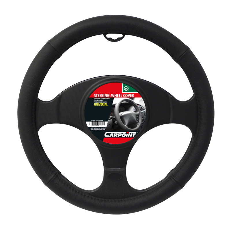 Carpoint Stuurhoes Universeel Leer - Zwart