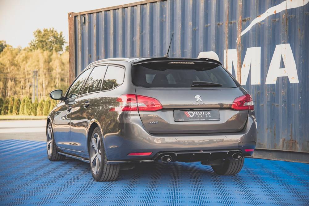 Diffuser met Zwarte Sierstukken Peugeot 308 SW Mk2 FL Maxton Glans Zwart