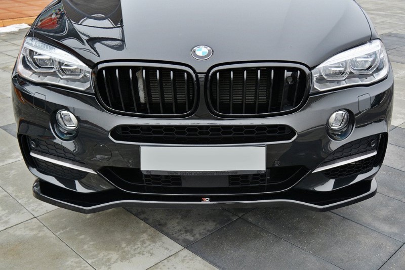 Voorspoiler V.1 BMW X5 F15 M Pakket Maxton Glans Zwart