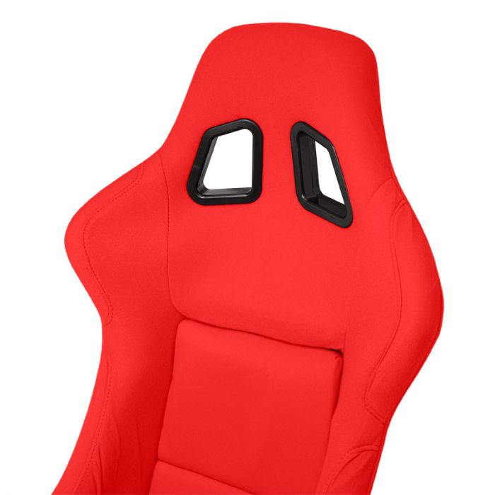 Sportstoel 'MO' - Rood - Vaste polyester rugleuning - incl. sledes