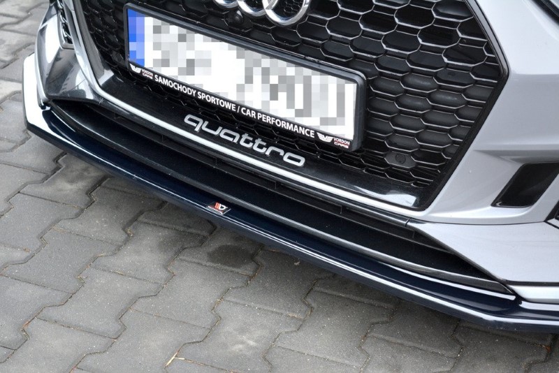 Voorspoiler Audi RS5 F5 Coupe / Sportback V.2 Glanzend Zwart