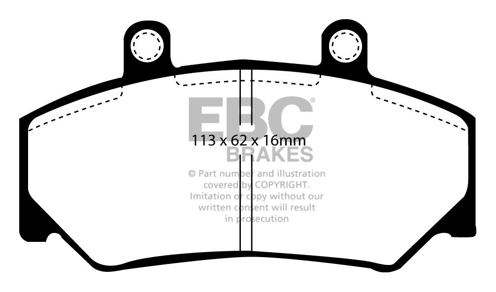 EBC Brakes VOLVO 740 2.4 D 87-92 Remblokken voorzijde
