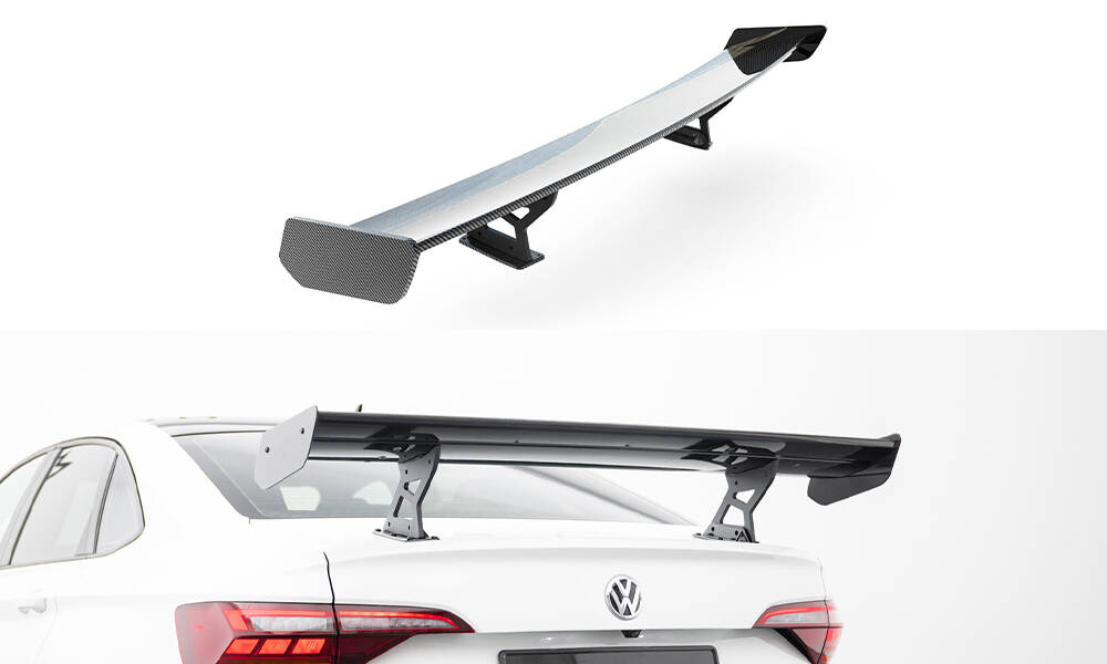 Carbon Spoiler Volkswagen Jetta GLI MK7 Maxton Glans zwart