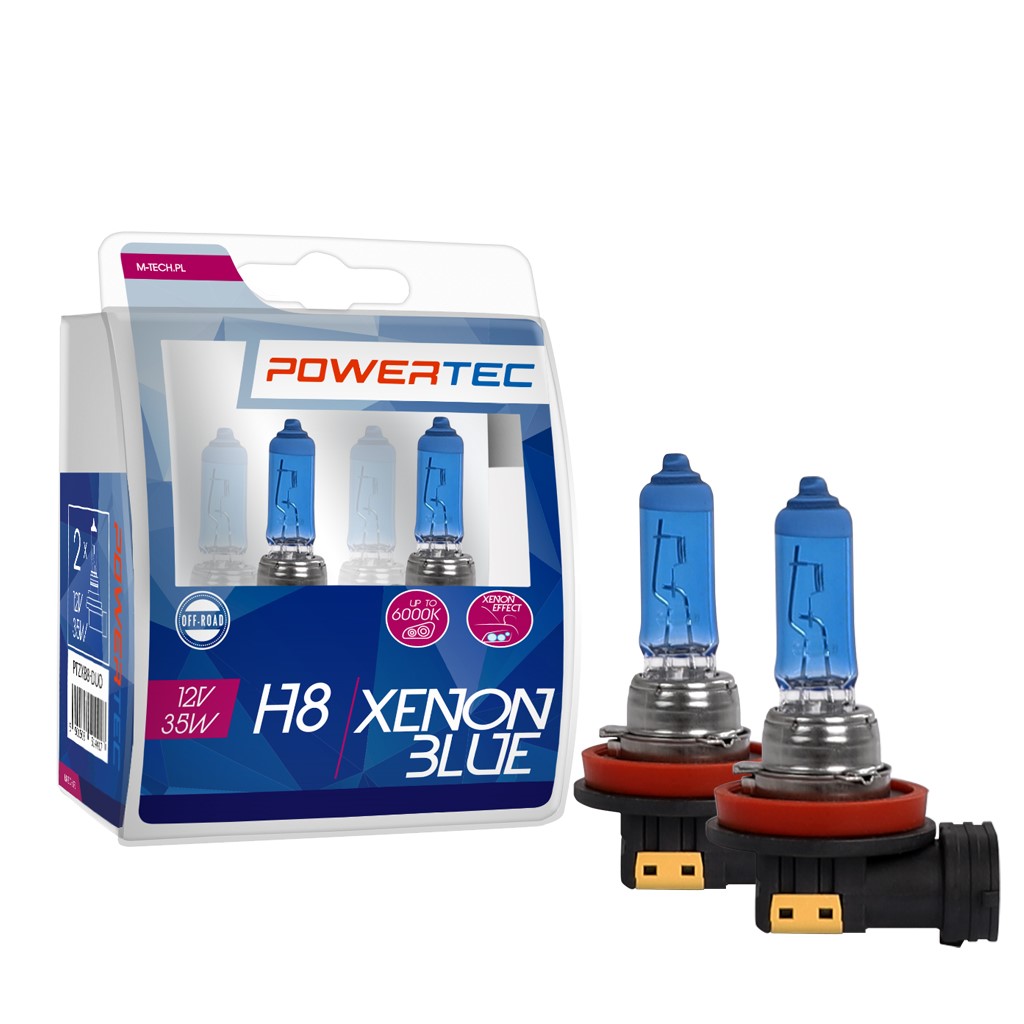Mtech Powertec XenonBlue H8 lampen 12V DUO