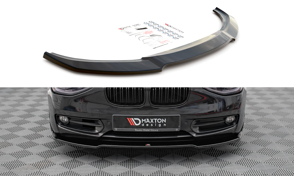 Voorspoiler BMW 1-Serie F20 Maxton Glans Zwart