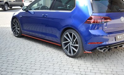 Zijskirts VW Golf 7.5 R Facelift Glans Zwart