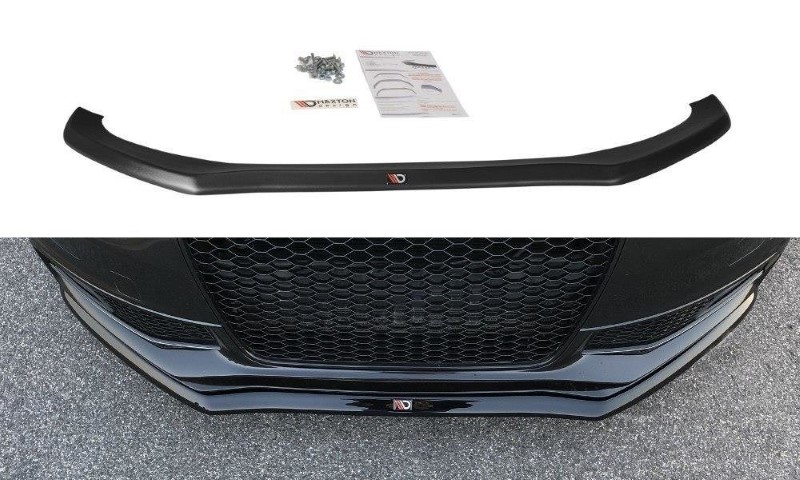 Voorspoiler Audi S4 / A4 S-Line B8 FL V.1 Glanzend Zwart