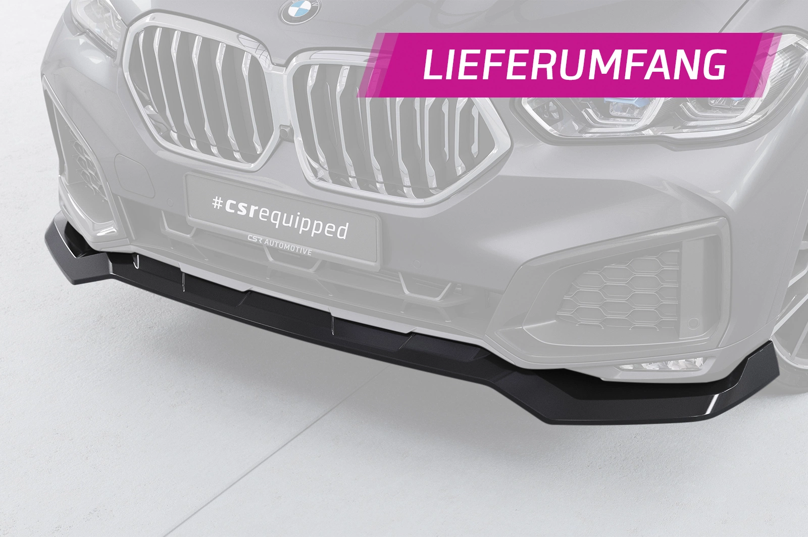 Voorspoiler BMW X6 (G06) Basis glans zwart