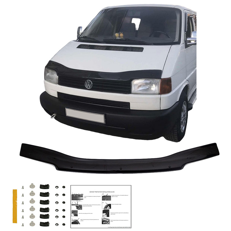 Motorkapbeschermer (steenslagcover)  Volkswagen Transporter T4 1991-2003 - Glanzend zwart