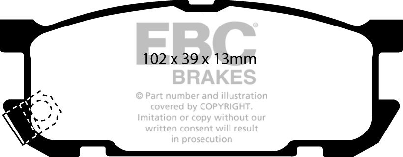 EBC Brakes MAZDA MX5 1.8 (Sport) 2001-2005 Remblokken achterzijd