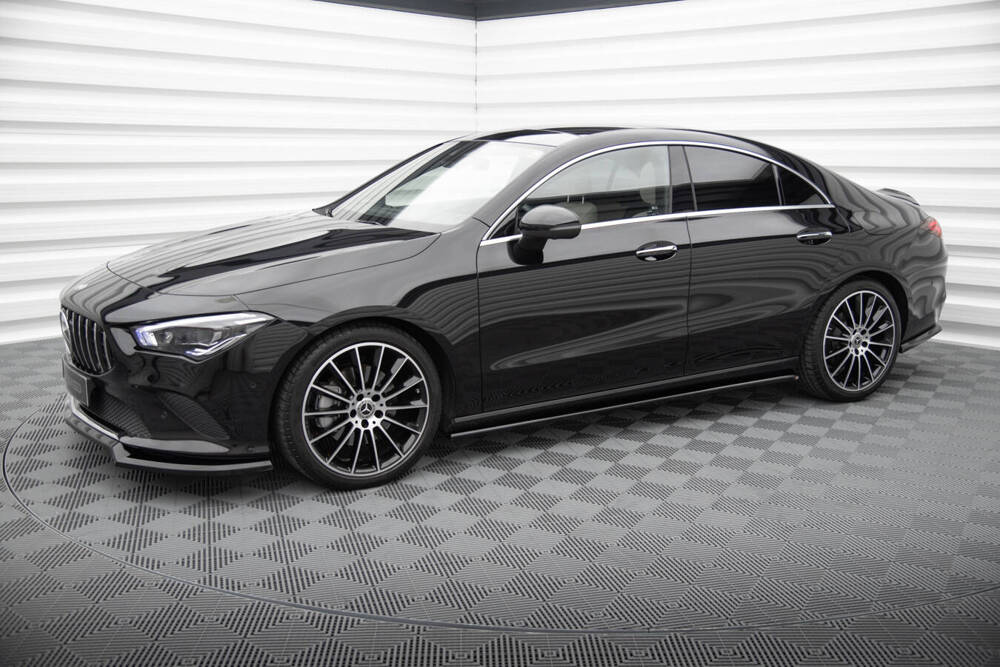 Zijskirts Mercedes Benz CLA C118 Maxton Glans Zwart