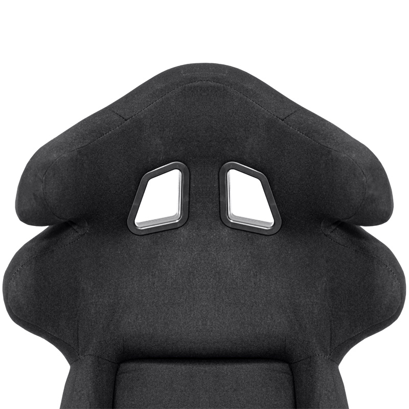 Sportstoel 'JJ' - Zwart - Vaste polyester rugleuning - incl. sledes