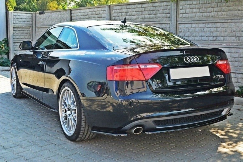 Achterzij Spoilers Audi A5 S-Line 8T Coupe Glanzend Zwart