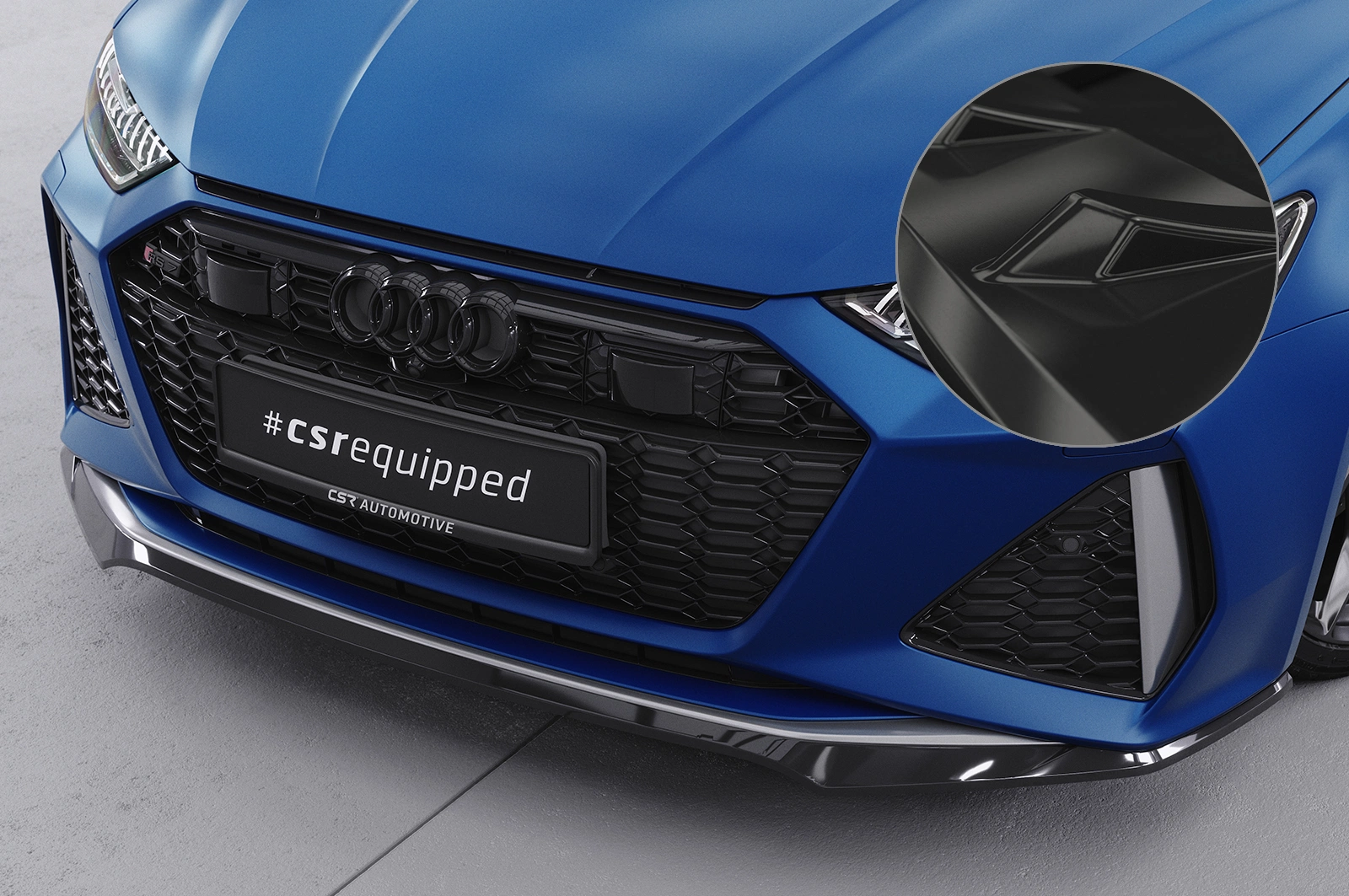 Voorspoiler Audi RS6 C8 / RS7 C8 (4K) Glans Zwart van CSR Automotive (2019-)