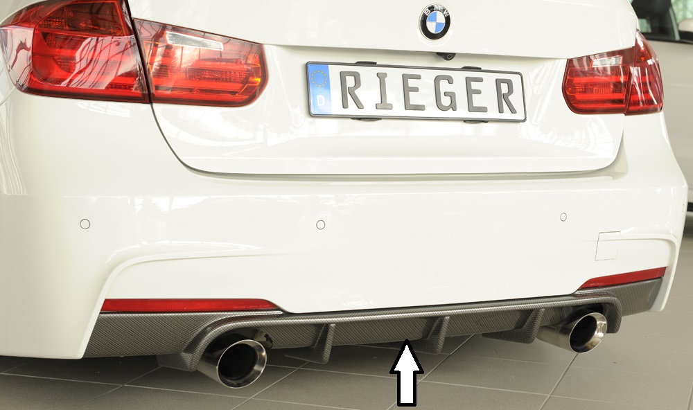 Achter Diffuser BMW 335i/340i F30/F31 2012-... Carbon Look Rieger