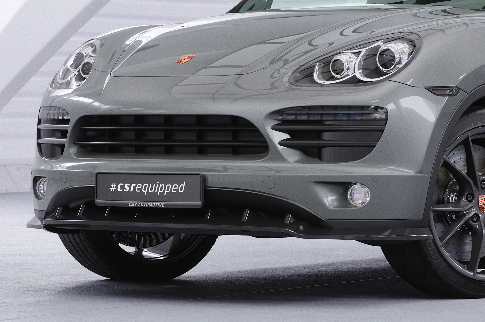 Voorspoiler Porsche Cayenne Typ 92A glans zwart – CSR Automotive (2010-09/2014)