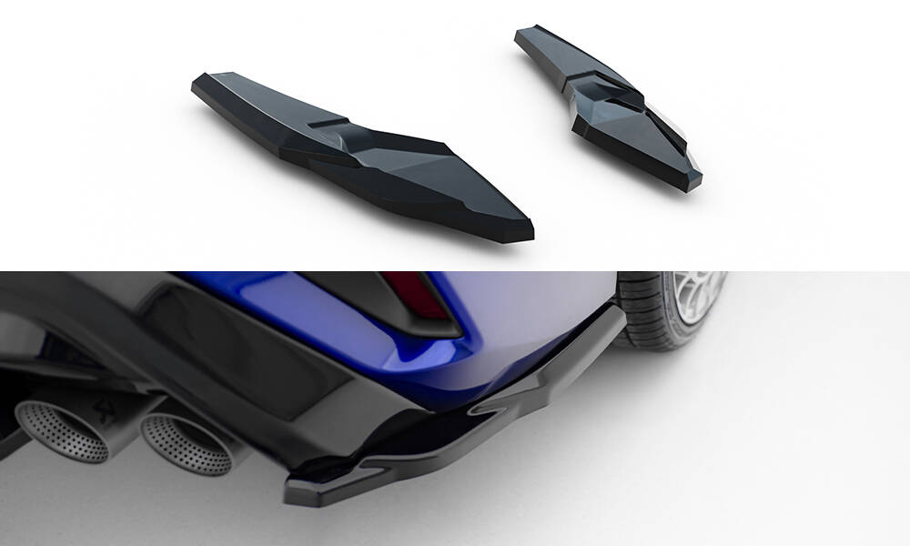 Achterzij Spoilers Audi S3 Sedan 8Y Facelift Maxton Glanzend zwart