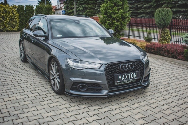 Voorspoiler Audi S6 / A6 S-Line C7 FL Glanzend Zwart