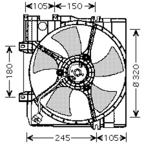 Radiator FAN LEGACY 94-99 TYPE: B11 +/-AC