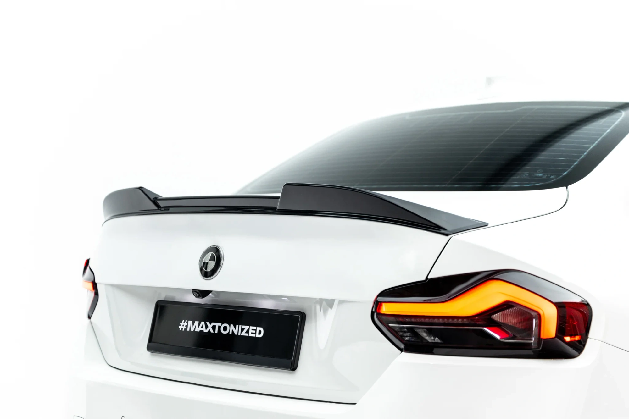 Spoiler 3d passend voor BMW 2 Coupe G42 / M2 G87 Maxton Glans Zwart