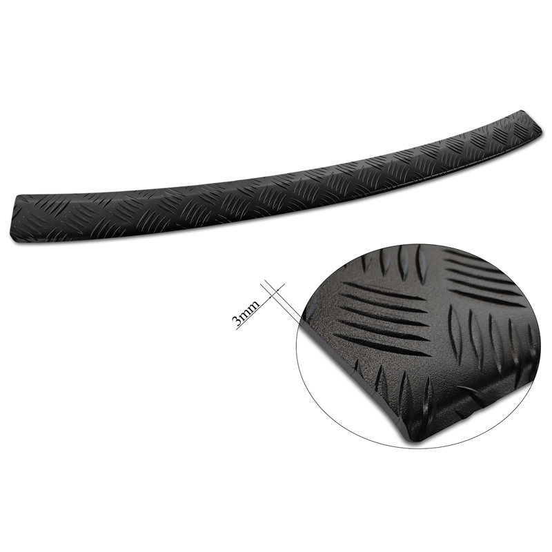 Matzwart Aluminium Achterbumperprotector  Skoda Octavia IV Kombi 2020-2024 & FL 2024- (incl. RS, excl. Scout) 'Riffled Plate'