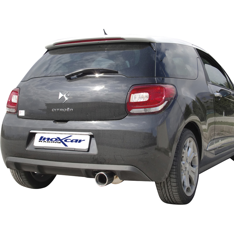 100% RVS Sportuitlaat  Citroën DS3 1.6i 16v Turbo (155pk) 2010- 102mm