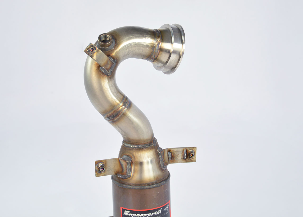 595 ABARTH 1.4T "Competizione" (180 Hp) (Ø65 with valve) 2016 Turbo downpipe kit + Metallic catalyti