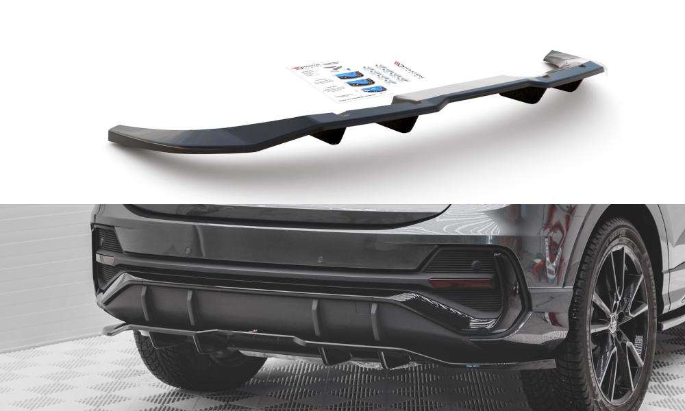 Diffuser AUDI Q3 Sportback S-Line Maxton Glans Zwart