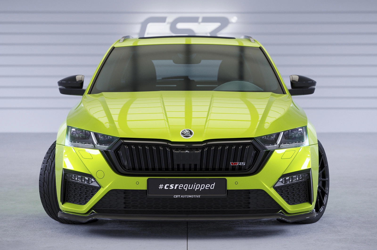 Voorspoiler Škoda Octavia 4 RS / RS Plus glans zwart – CSR Automotive
