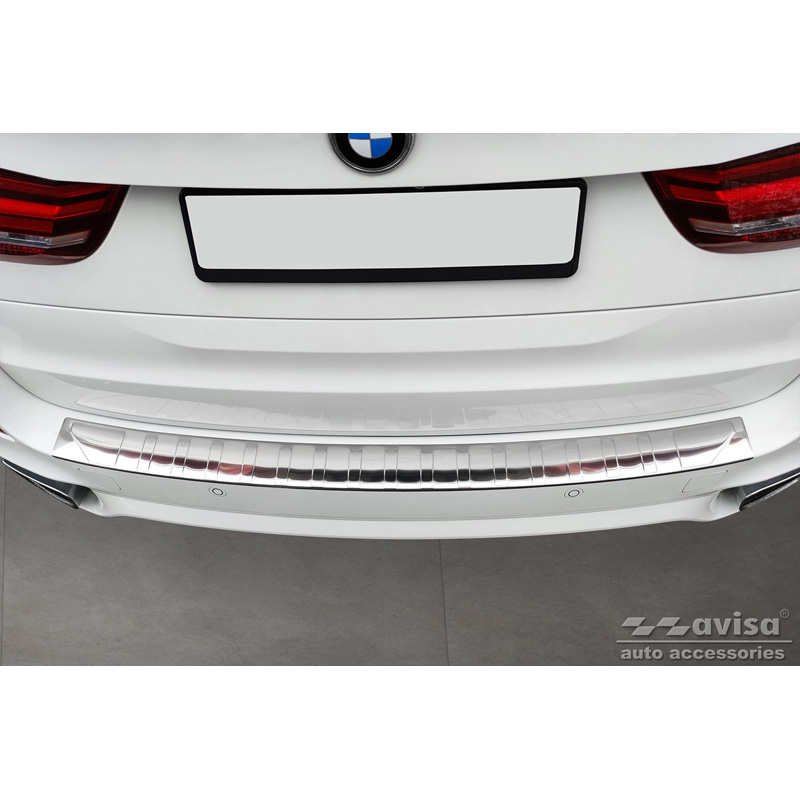 RVS Achterbumperprotector  BMW X5 F15 2013-2018 met M-Pakket 'Ribs'