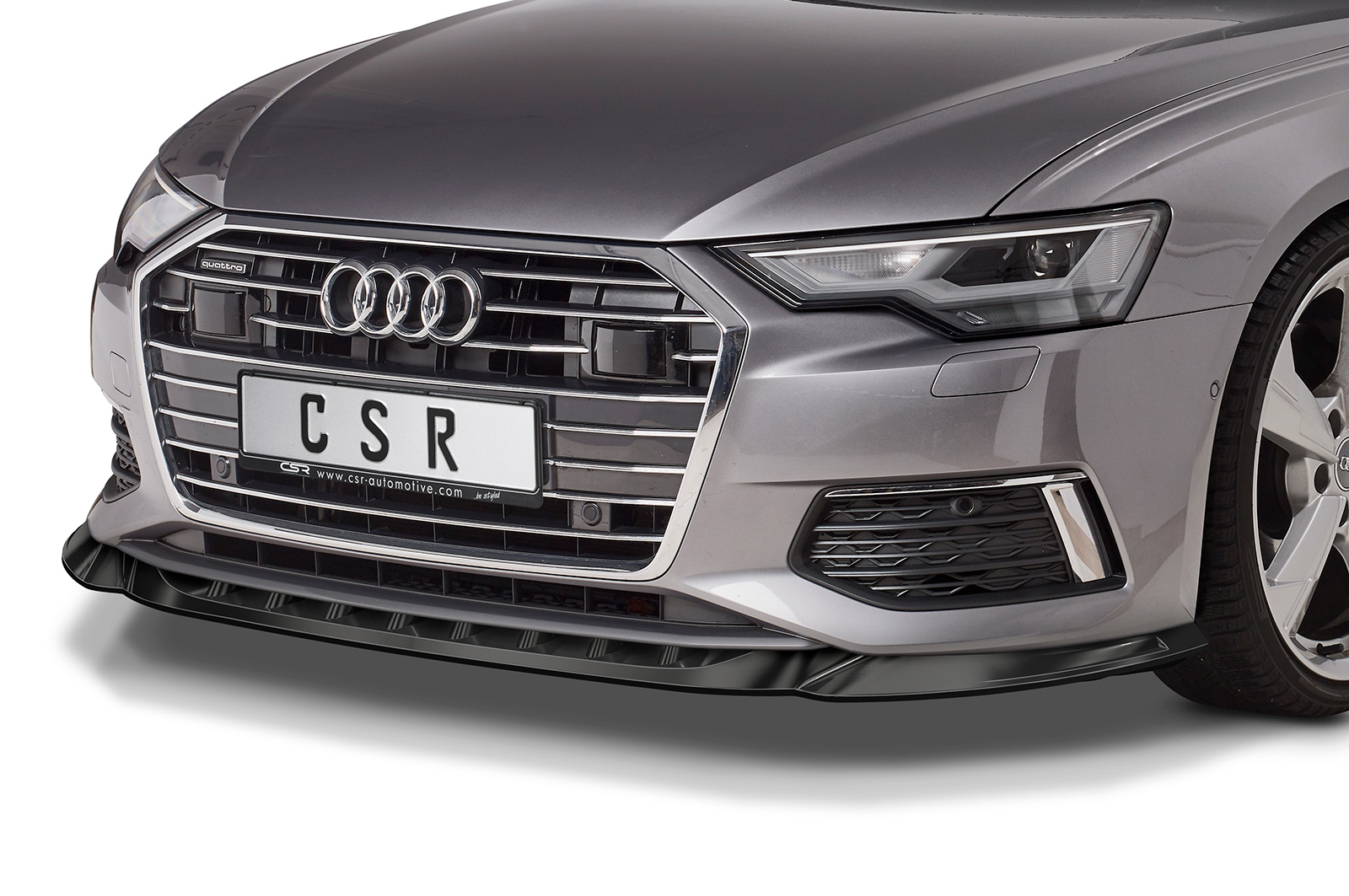 Voorspoiler Audi A6 C8 CSR Glans Zwart