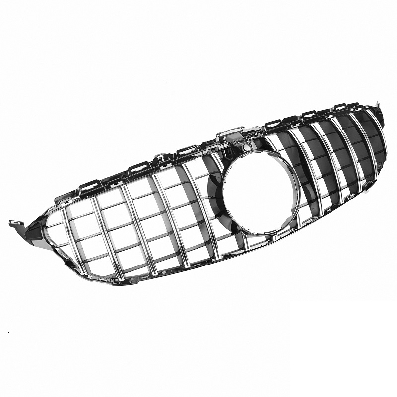 Grill Mercedes W205 13-18 Zwart Chroom Camera GT Look