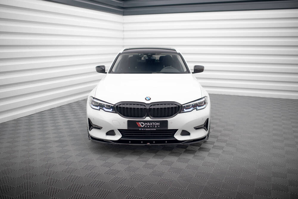 Voorspoiler V.2 BMW 3 Serie Sport Line G20 G21 Maxton Glans Zwart