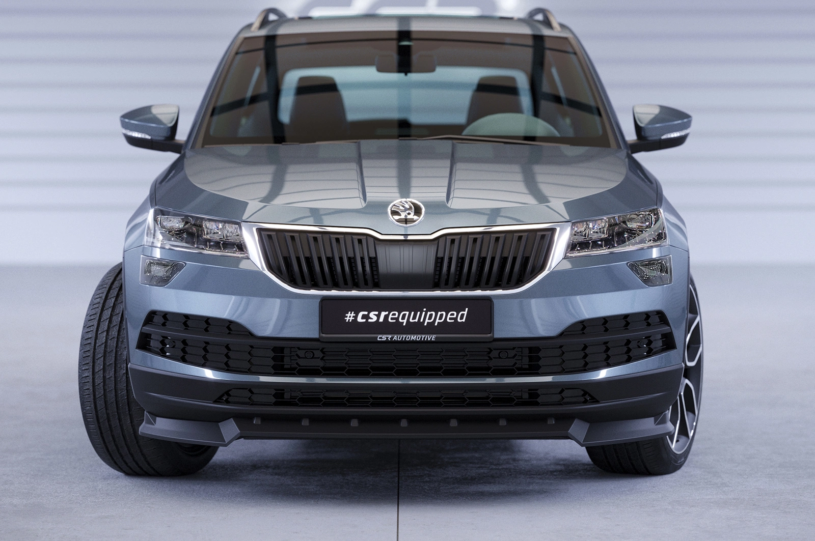 Voorspoiler Skoda Karoq 2017–heden – CSR Automotive – Glans Zwart