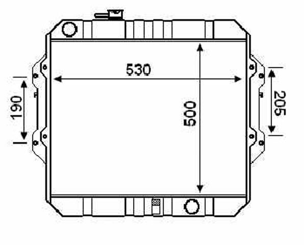 Radiator HILUX LN165-170 01-05 500x530 2.5 D4d +/-AC