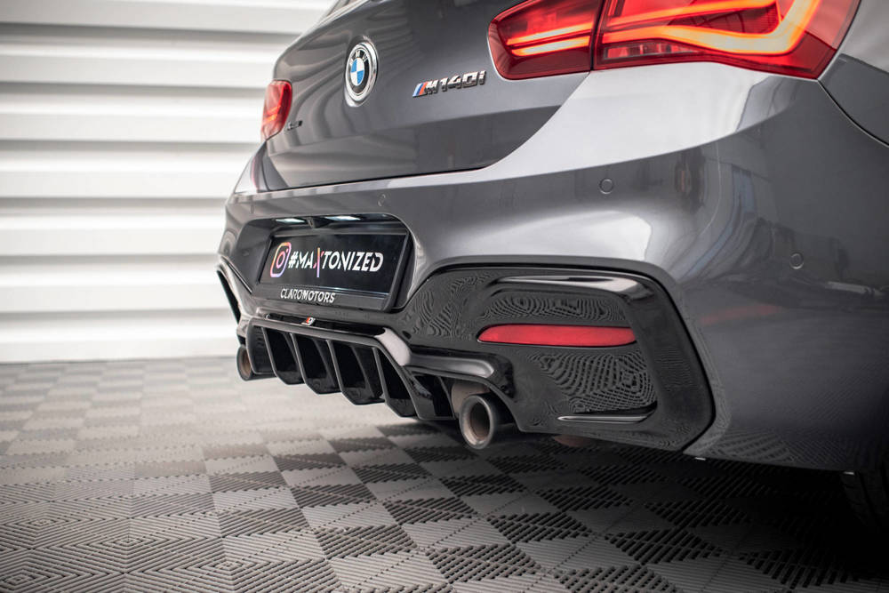 Diffuser BMW 1 Serie M Pakket / M135i / M140i F20 / F21 Maxton Glans Zwart