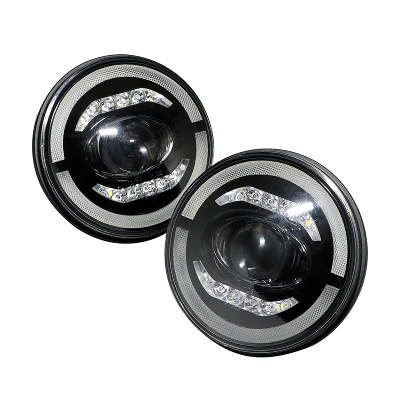 Set LED Koplampen -  Hummer/Jeep/Land Rover/Mazda/Volkswagen diverse modellen - Zwart