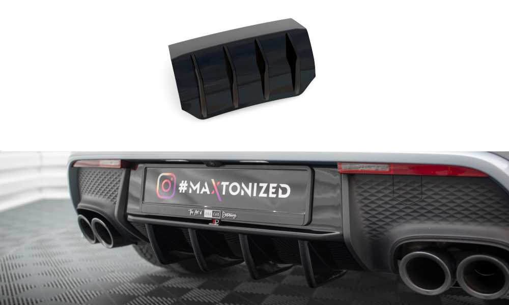 Diffuser Porsche Macan Mk1 Facelift 2 Maxton Glans Zwart
