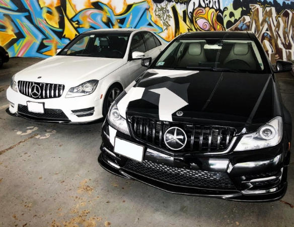 Grill Mercedes C-klasse W204 AMG-look zwart