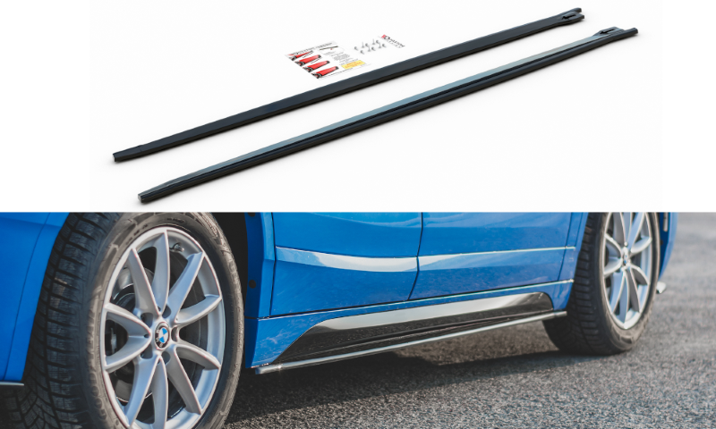 Zijskirts Diffusers BMW X2 F39 M-Pack Glanzend Zwart
