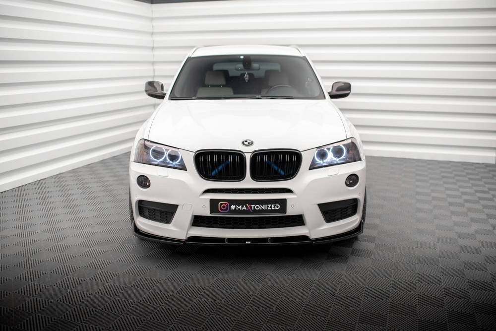 Voorspoiler BMW X3 M-Pack F25 2010 - 2014 Maxton Glans Zwart