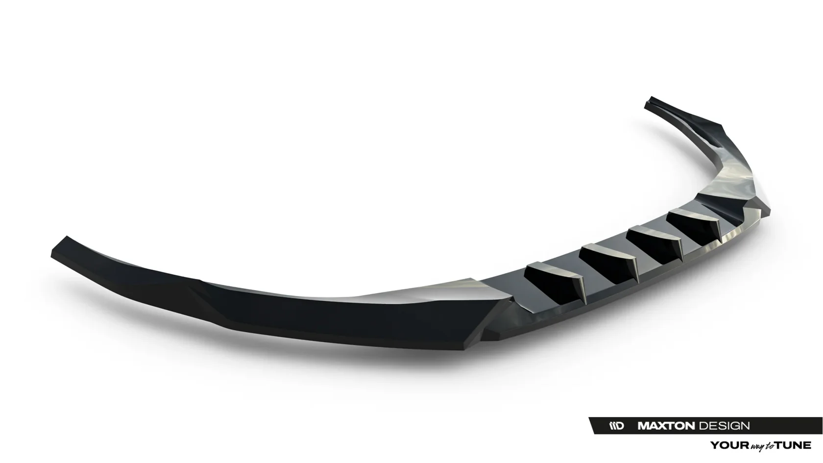 Voorspoiler V.1 Audi A3 Sedan 8Y Facelift Maxton Glanzend zwart