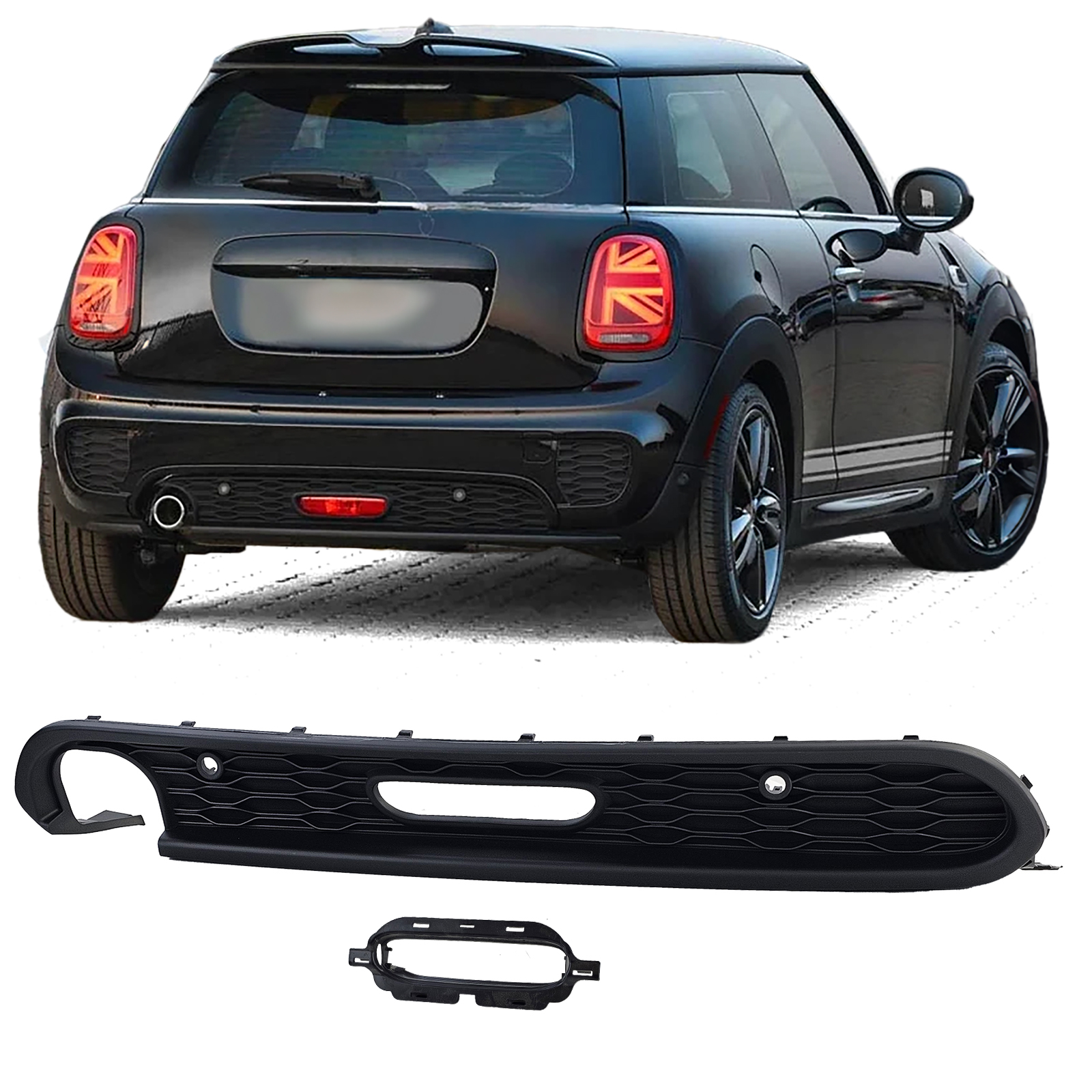 RVS Achterbumperprotector 'Deluxe' Mini One/Cooper F56 3-deurs 3