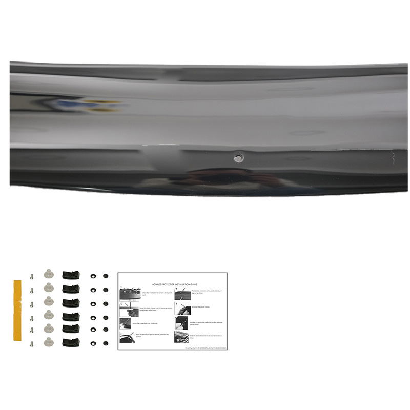 Motorkapbeschermer (steenslagcover)  Peugeot Partner Tepee 2008-2015 - Glanzend zwart