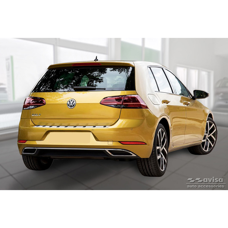 RVS Achterbumperprotector  Volkswagen Golf VII HB 3/5-deurs 2012-2017 & Facelift 2017-2019 'STRONG EDITION'