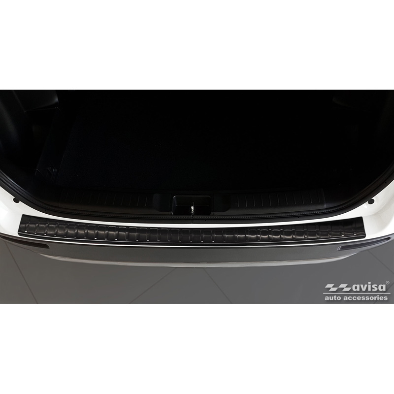 Zwart RVS Achterbumperprotector  Suzuki Vitara II 2015-2018 & FL 2018- inkl. Hybrid 'Ribs'