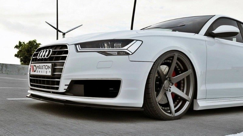 Voorspoiler Audi A6 Ultra C7 FL Glanzend Zwart