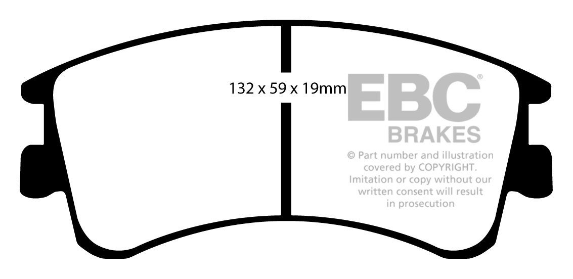EBC Brakes MAZDA 6 2.0 TD (121) (GG)(GY) 2004-2008 Remblokken vo