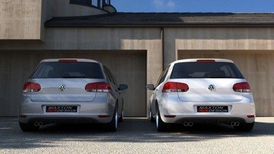 Diffuser VW Golf 6 Met 2 Uitlaatgaten Glans Zwart